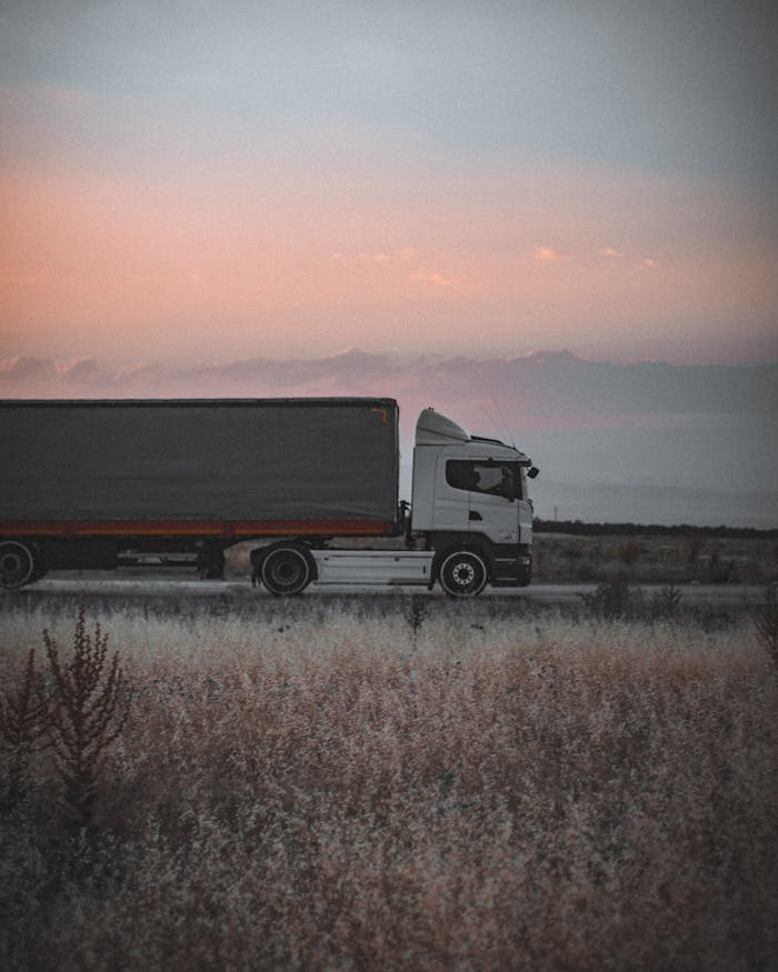 A Trailer Truck on the Road